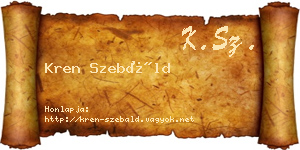 Kren Szebáld névjegykártya